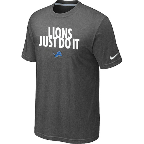 Nike Detroit Lions "Just Do It" NFL T-Shirt - Dark Grey